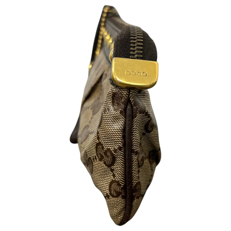 Women's GG Crystal Canvas Clutch Brown