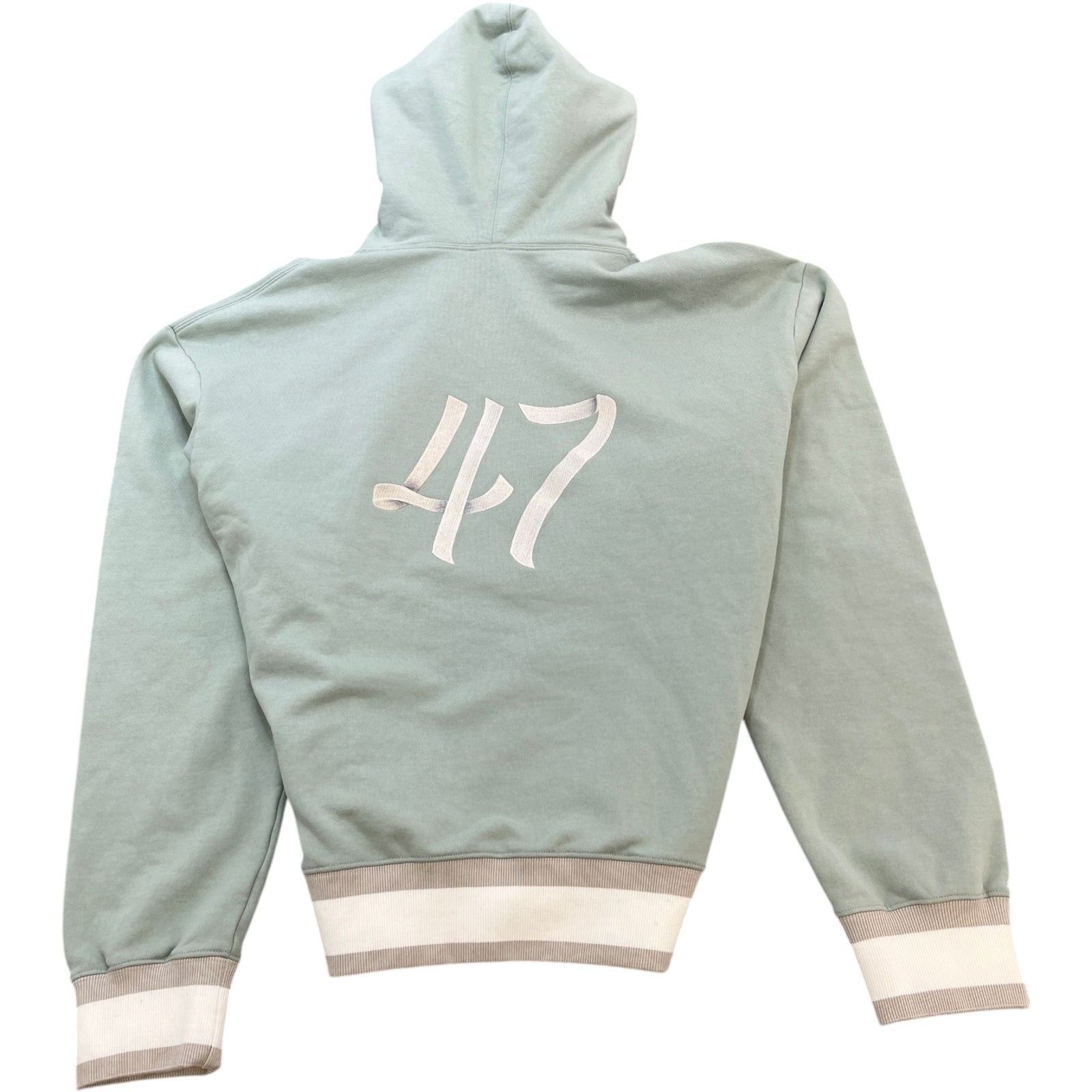Dior Men's Embroidered 47 Hoodie Green Size XL - Photo 2