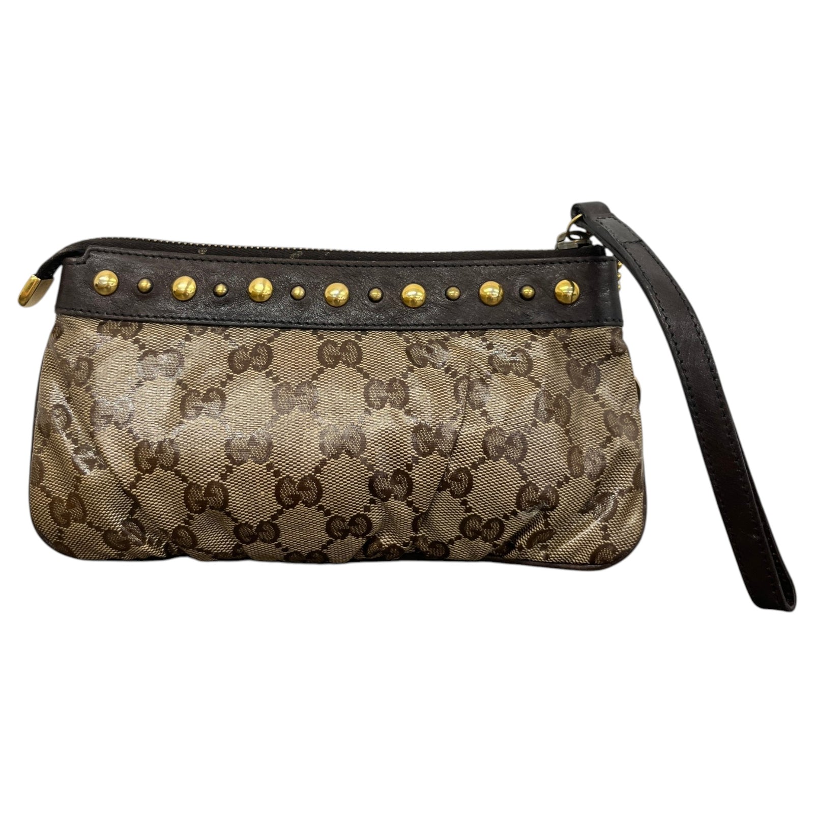 Women's GG Crystal Canvas Clutch Brown - Photo 2