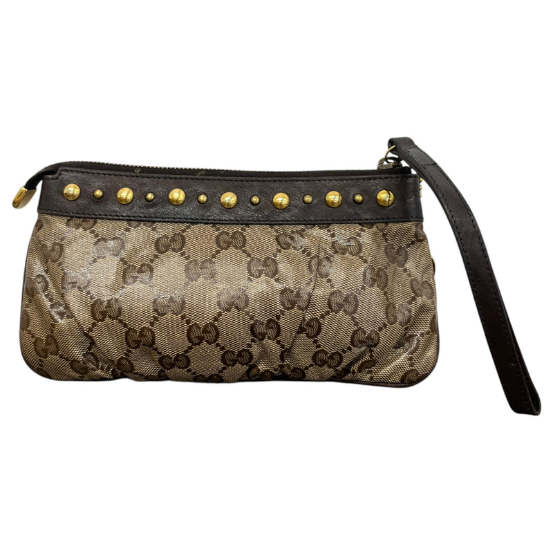 Women's GG Crystal Canvas Clutch Brown