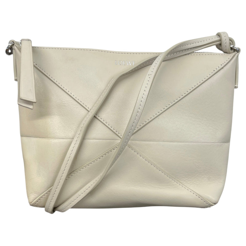 Women's Puzzle Fold Handbag Cream