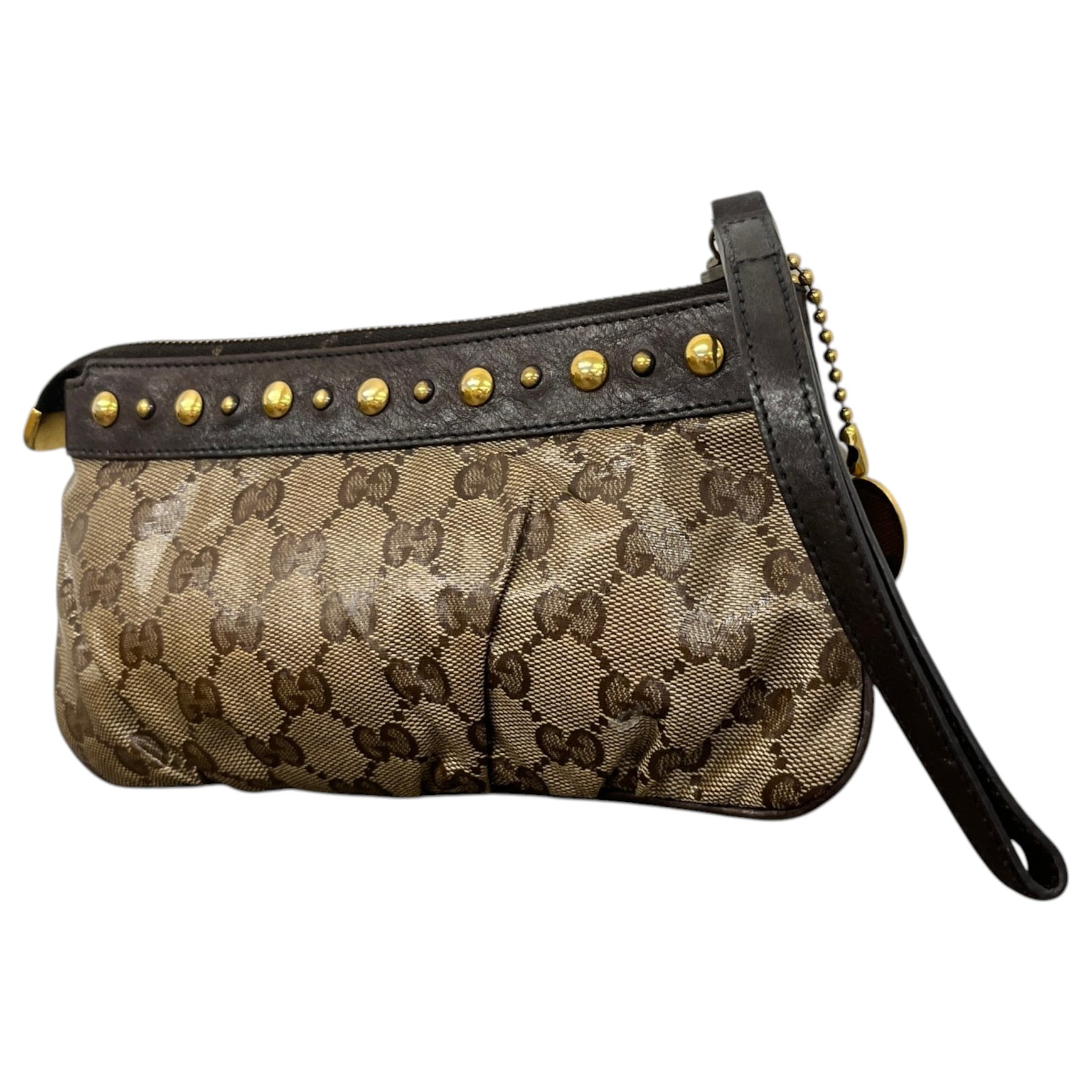 Women's GG Crystal Canvas Clutch Brown - Photo 8