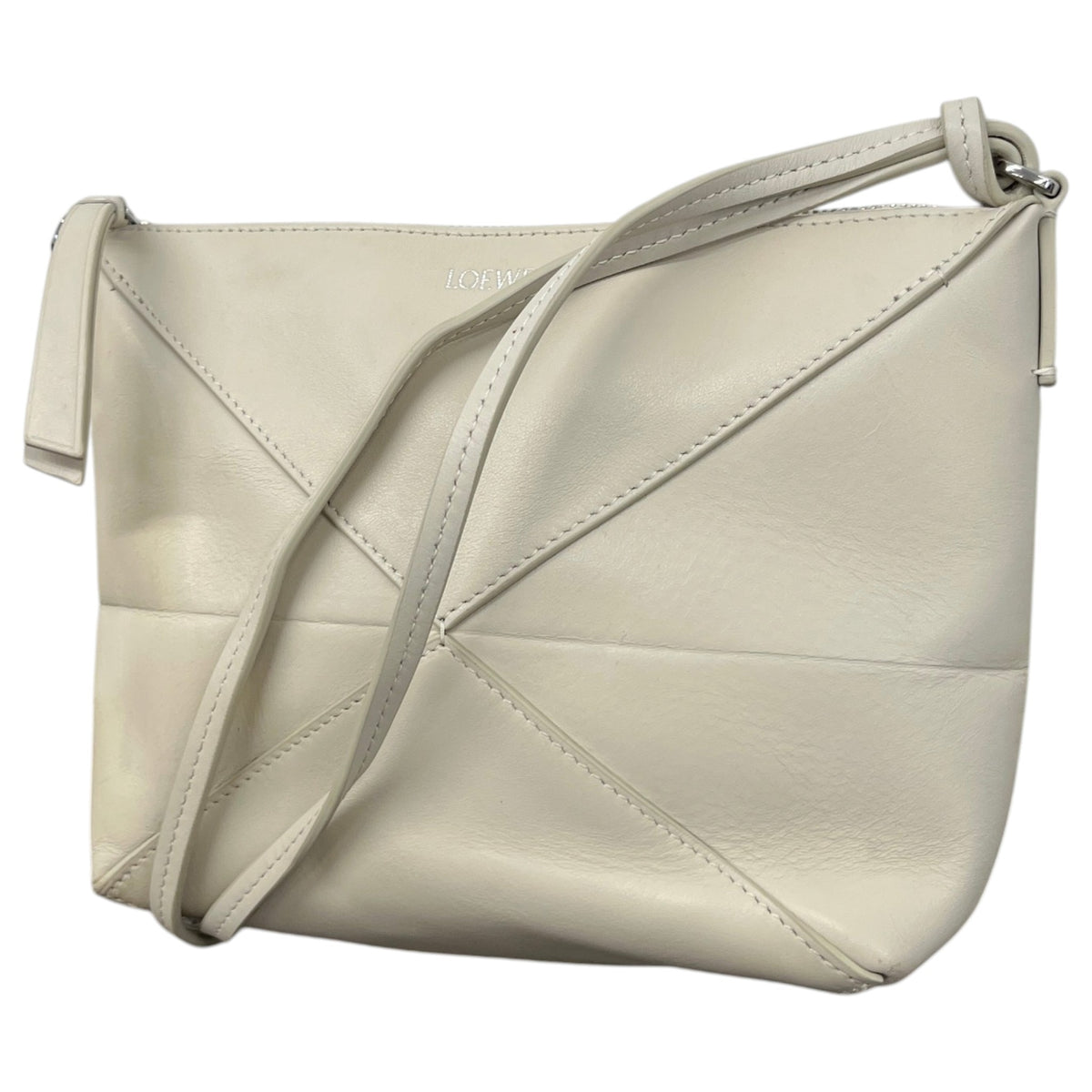 Women's Puzzle Fold Handbag Cream - Photo 5