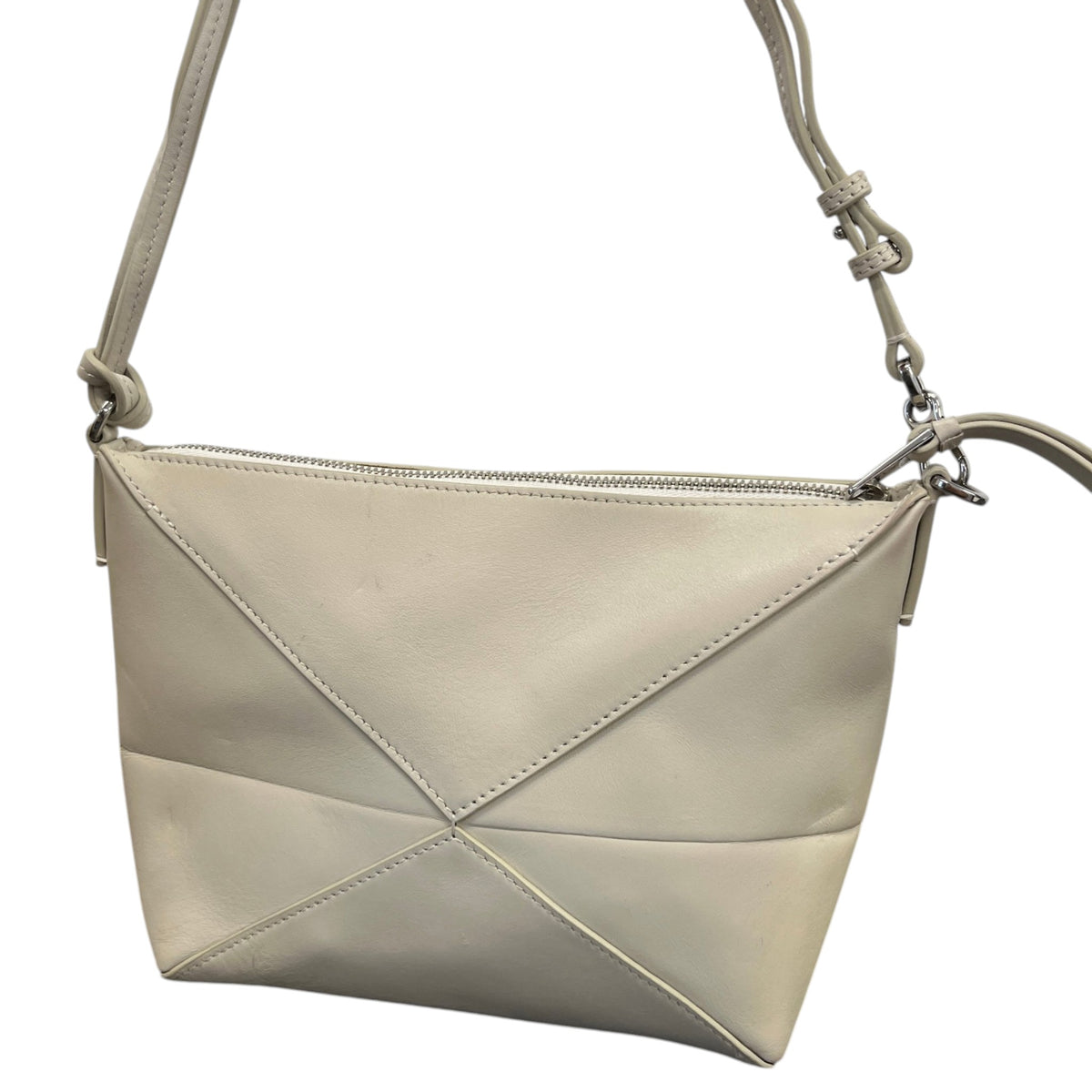 Women's Puzzle Fold Handbag Cream - Photo 3