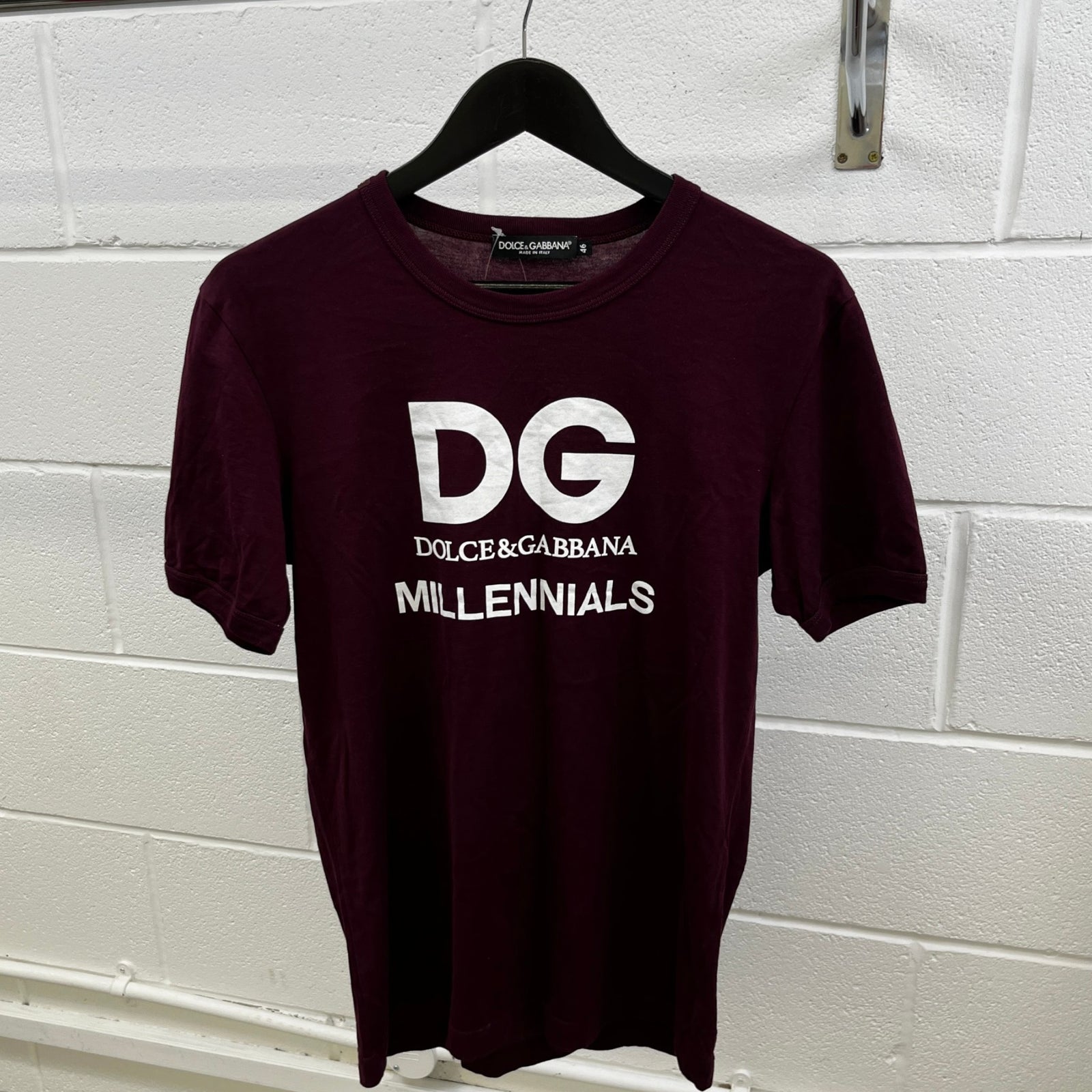 Men's Logo Print T-Shirt Burgundy Size IT 46 / UK S - Photo 8