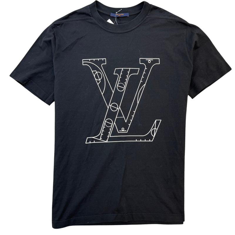 Men's NBA Logo T-Shirt Black Size L
