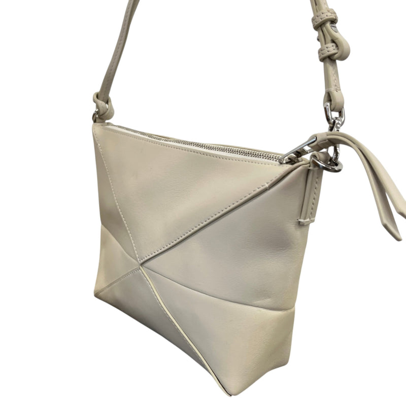Women's Puzzle Fold Handbag Cream