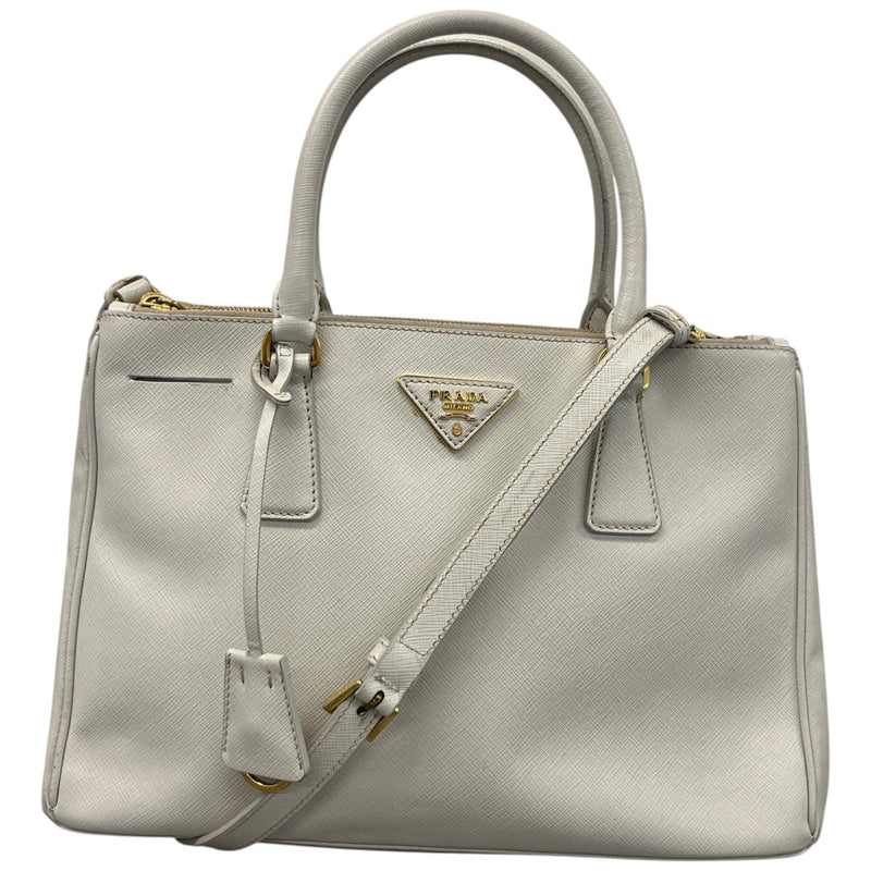 Women's Double Medium Saffiano Galleria Handbag Cream