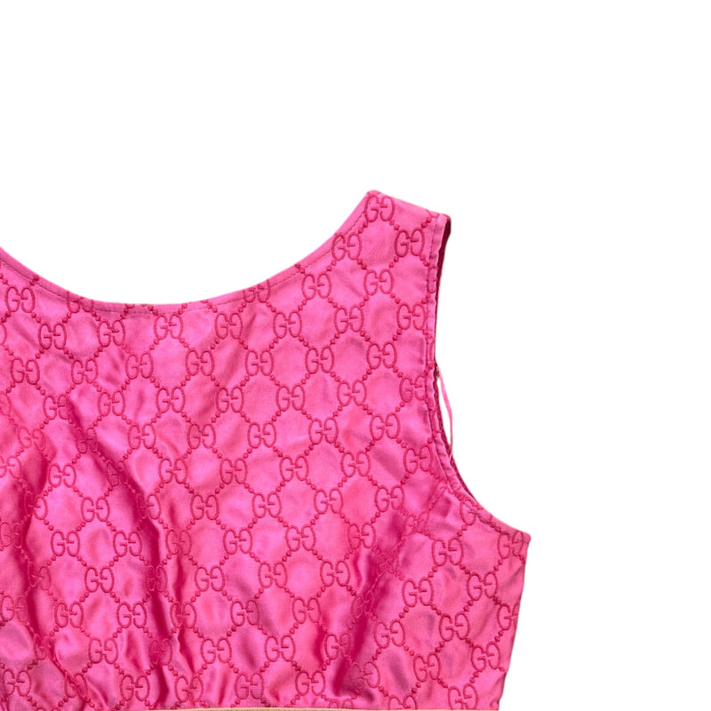 Women's GG Supreme Cropped T-Shirt Pink Size XXS / UK 4
