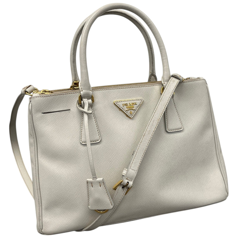 Women's Double Medium Saffiano Galleria Handbag Cream