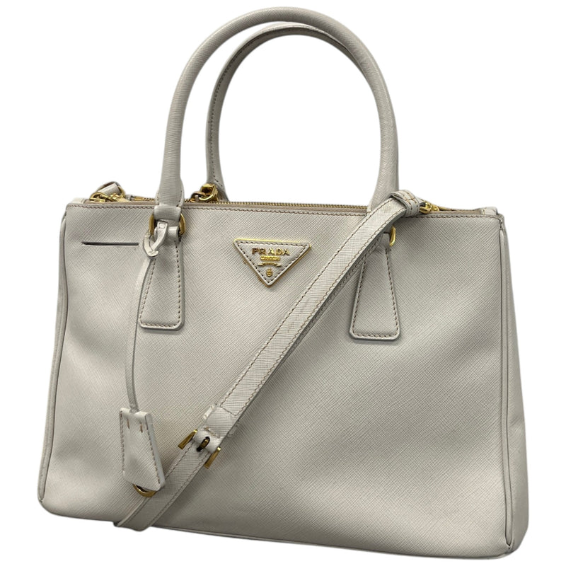 Women's Double Medium Saffiano Galleria Handbag Cream
