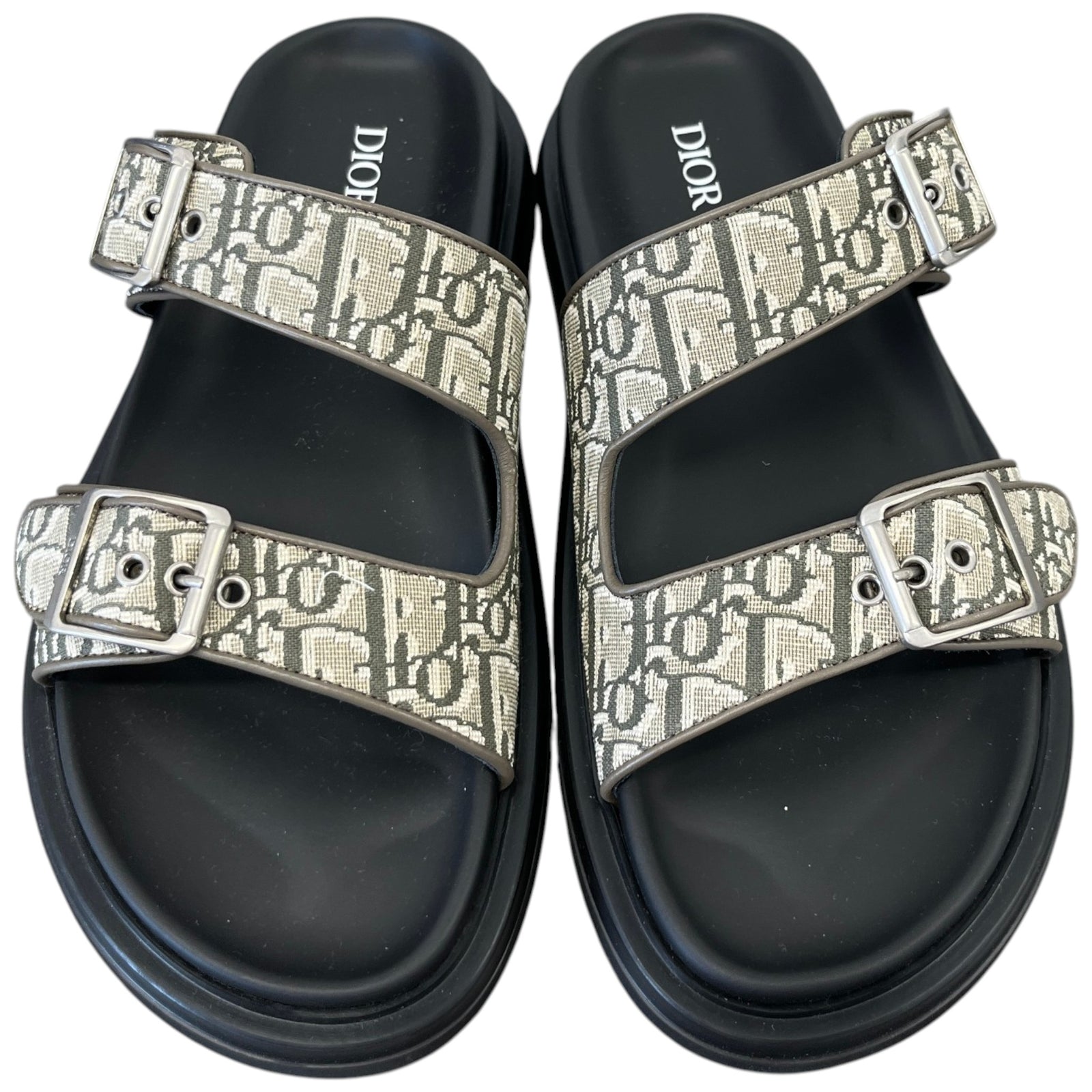 Men's Oblique Aqua Sandals Khaki Size EU 41 / UK 7 - Photo 6