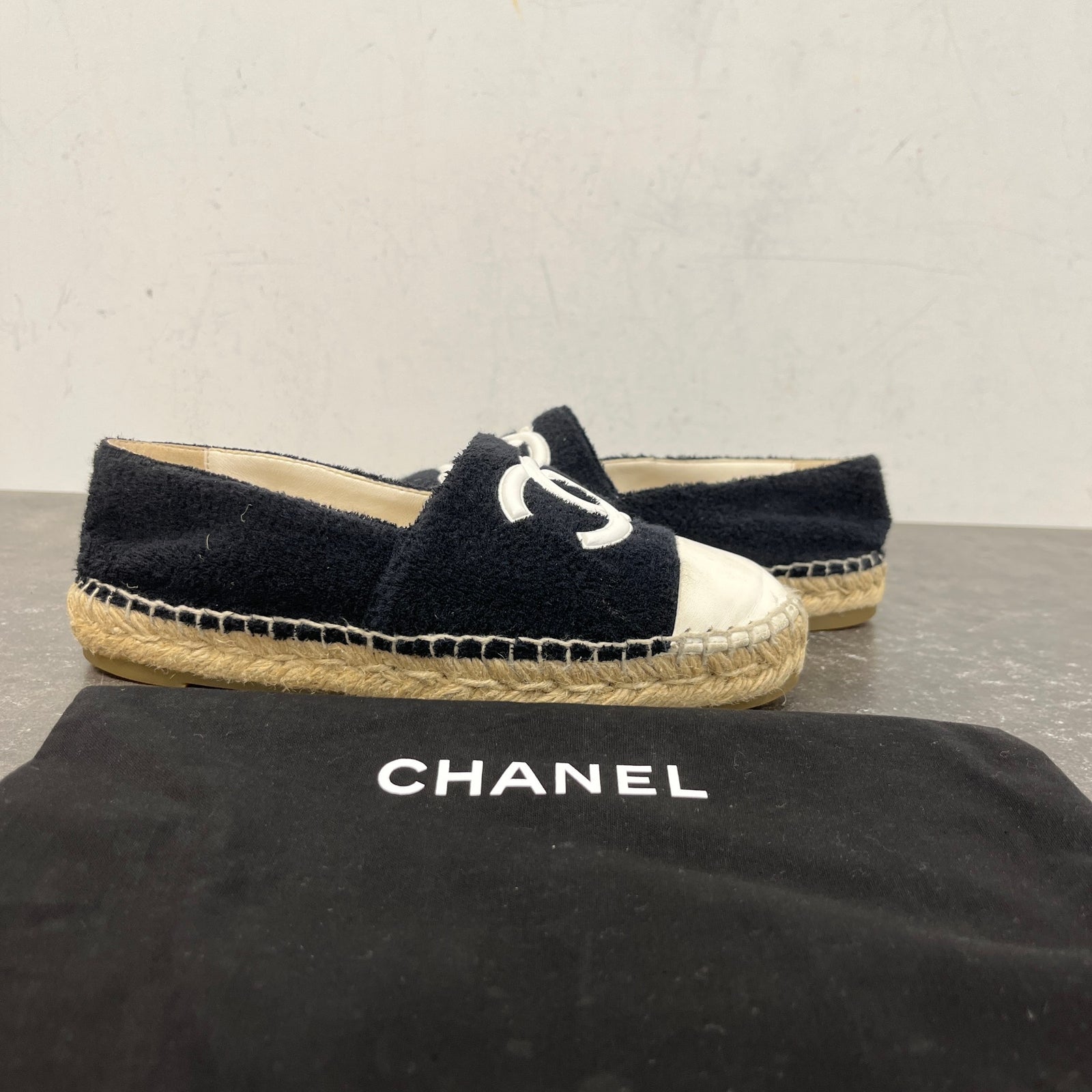 Women's CC Logo Towling Espadrilles Black Size UK 3 / EU 36 - Photo 12