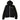 Men's Oversized Logo Print Hoodie Black Size S