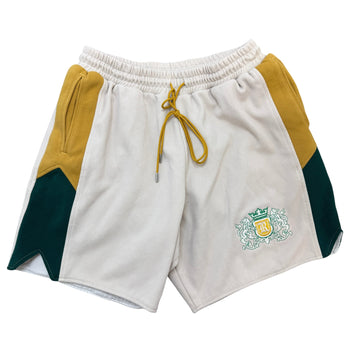 Men's Embroidered Logo Shorts Cream Size M / W32