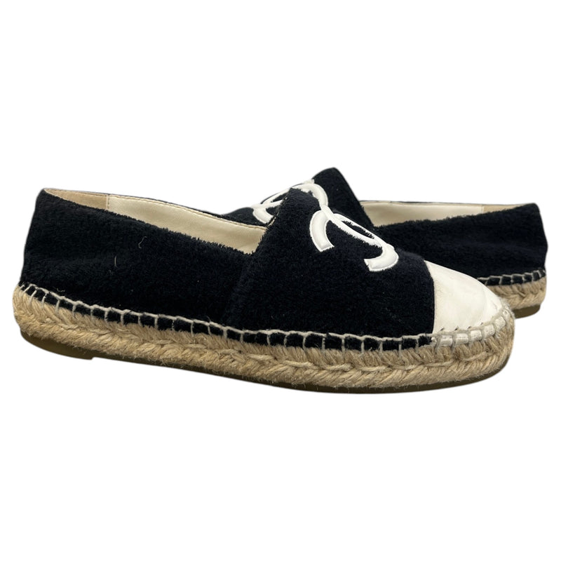 Women's CC Logo Towling Espadrilles Black Size UK 3 / EU 36