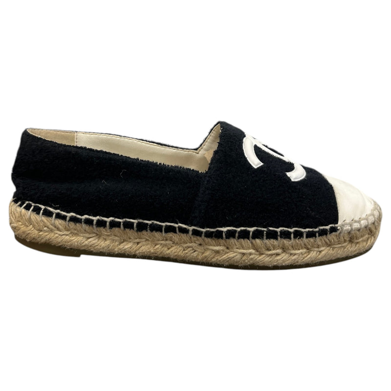 Women's CC Logo Towling Espadrilles Black Size UK 3 / EU 36