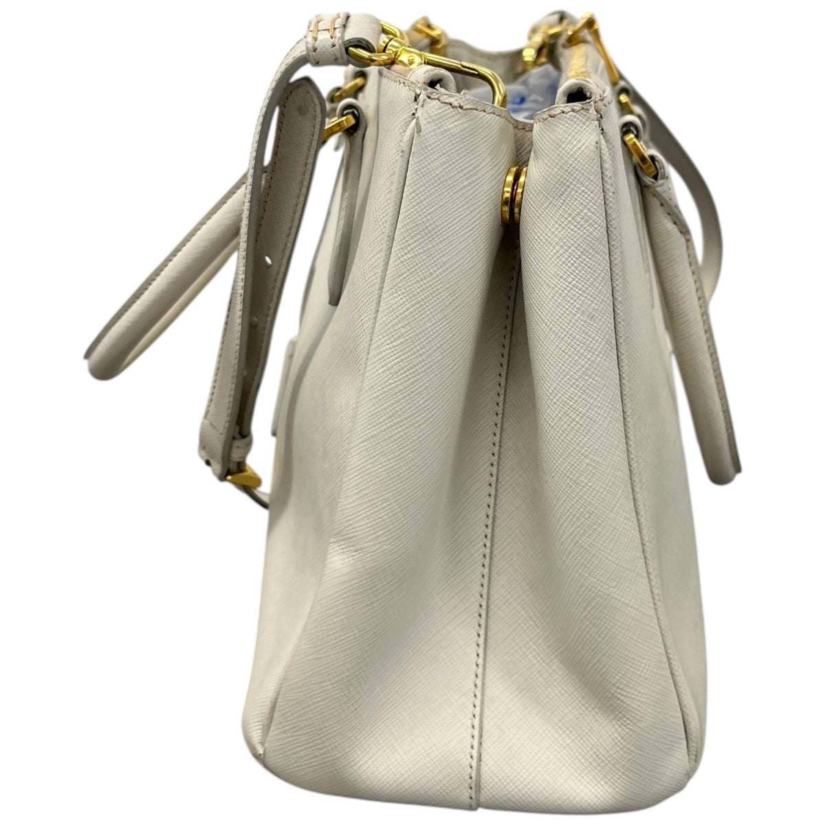 Women's Double Medium Saffiano Galleria Handbag Cream - Photo 7