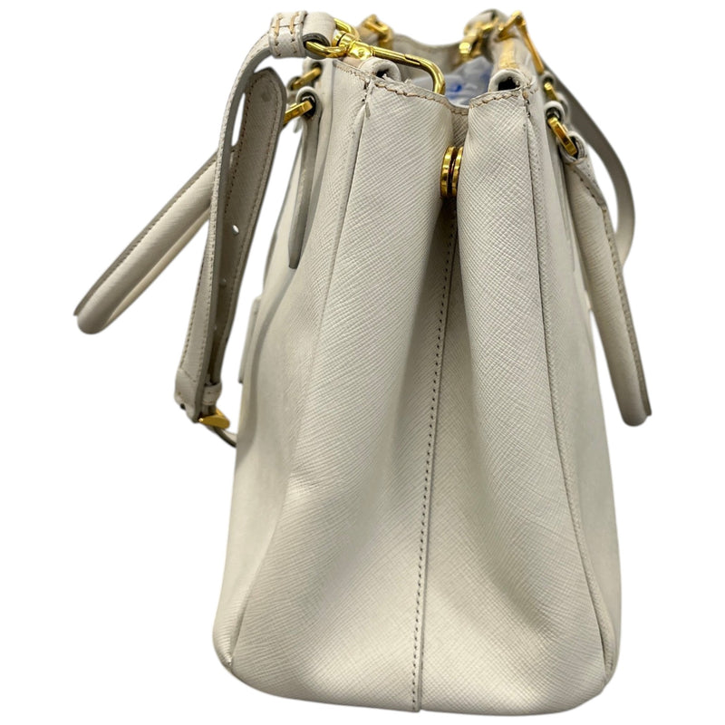 Women's Double Medium Saffiano Galleria Handbag Cream
