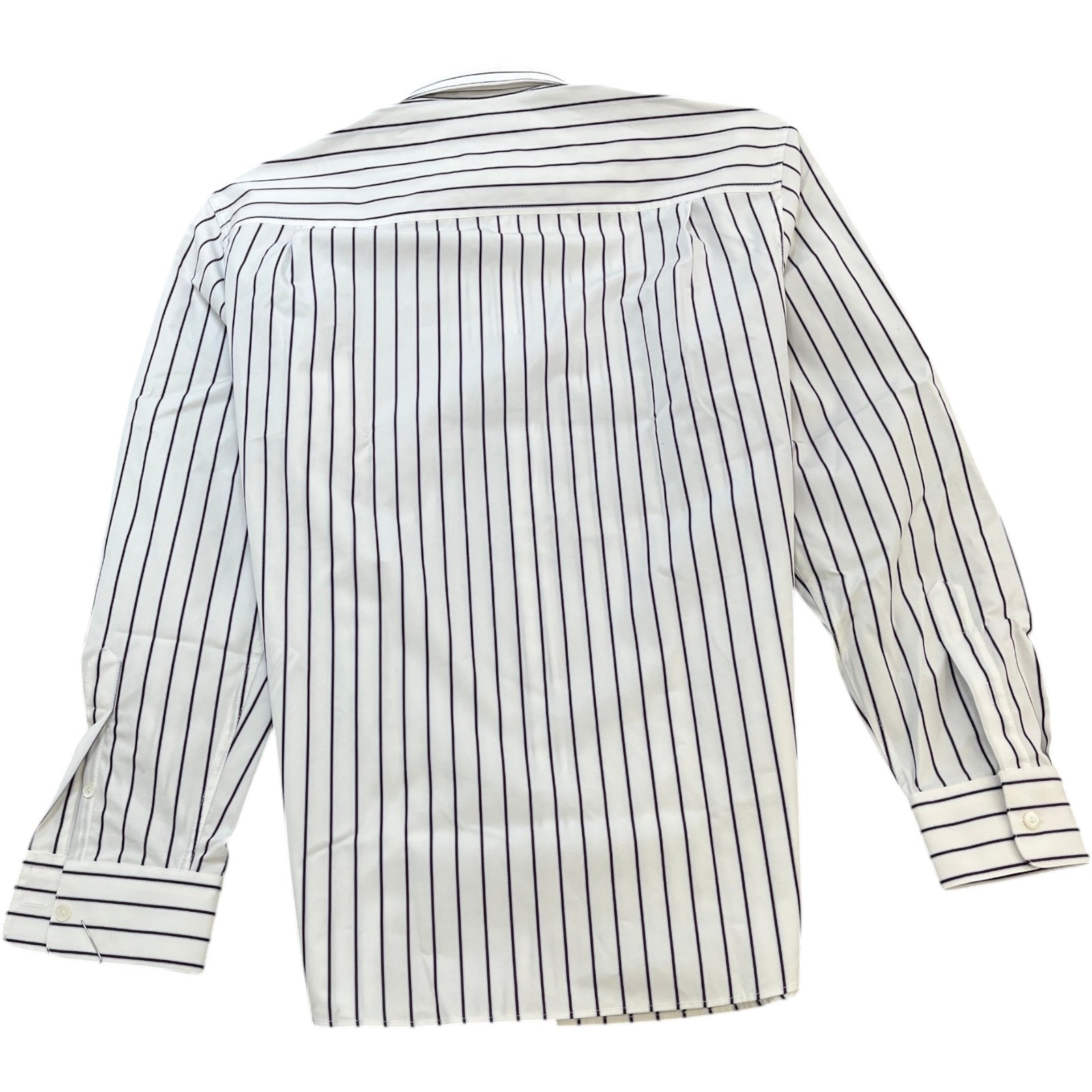 Gucci Men's Striped Rose Embroidery Long Sleeve Shirt White Size M - Photo 2