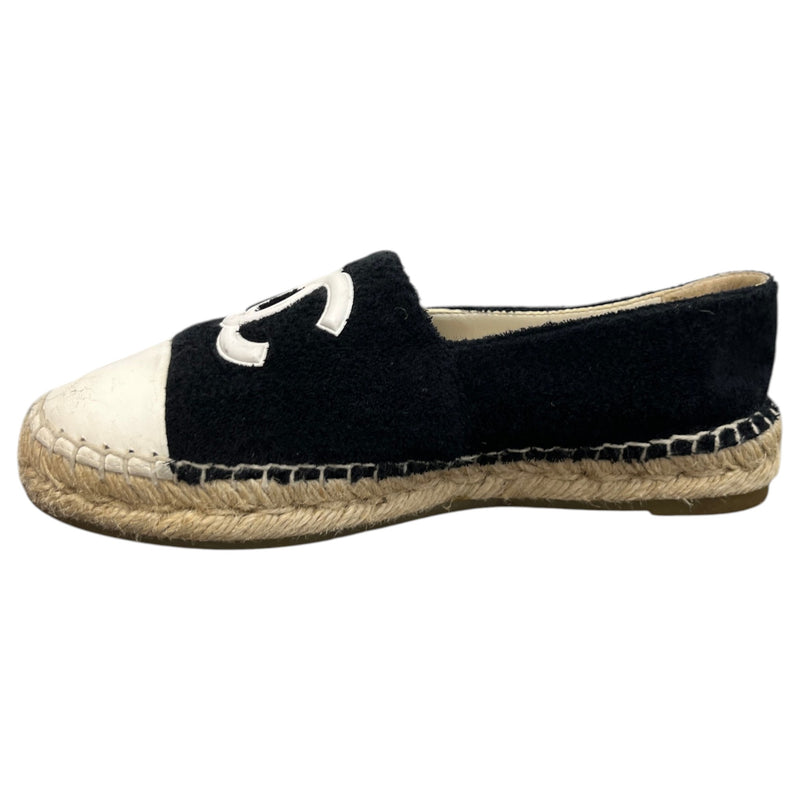 Women's CC Logo Towling Espadrilles Black Size UK 3 / EU 36