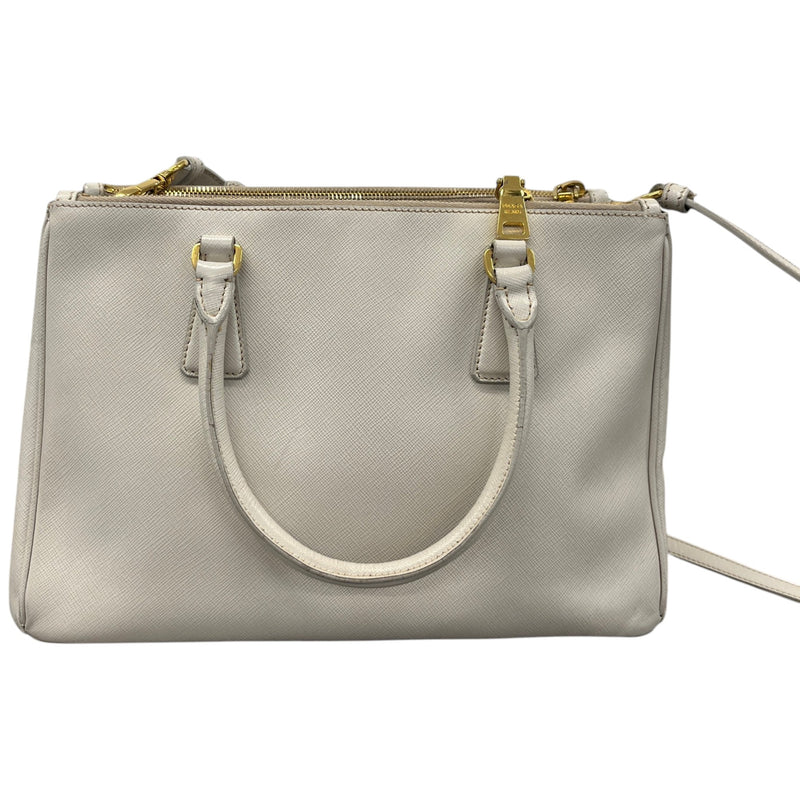 Women's Double Medium Saffiano Galleria Handbag Cream