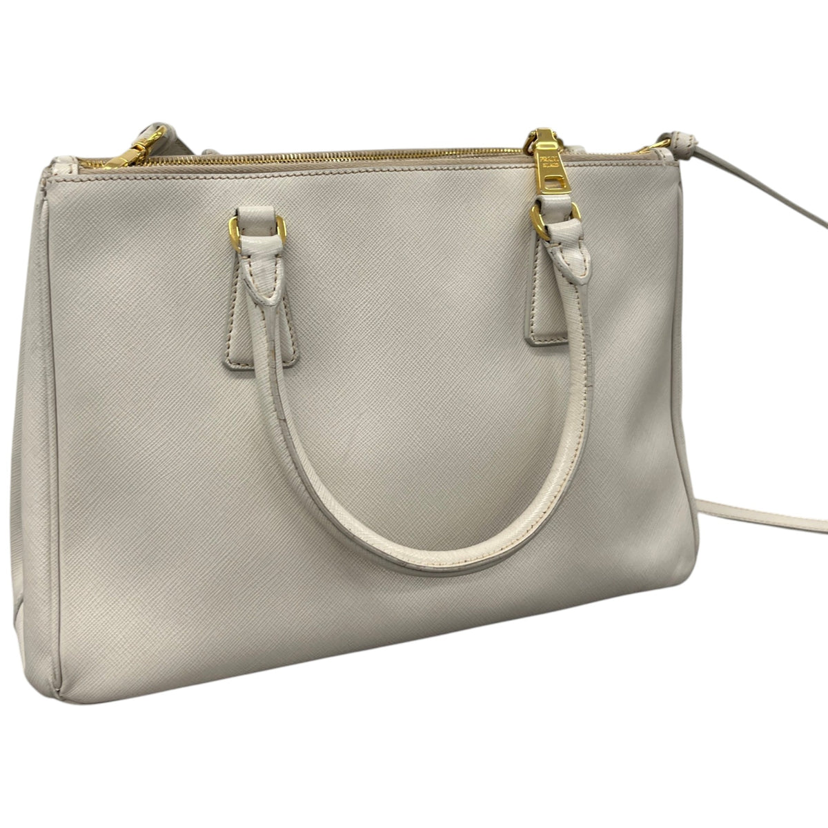 Women's Double Medium Saffiano Galleria Handbag Cream - Photo 8
