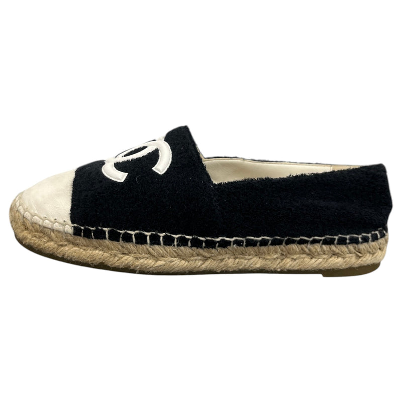 Women's CC Logo Towling Espadrilles Black Size UK 3 / EU 36