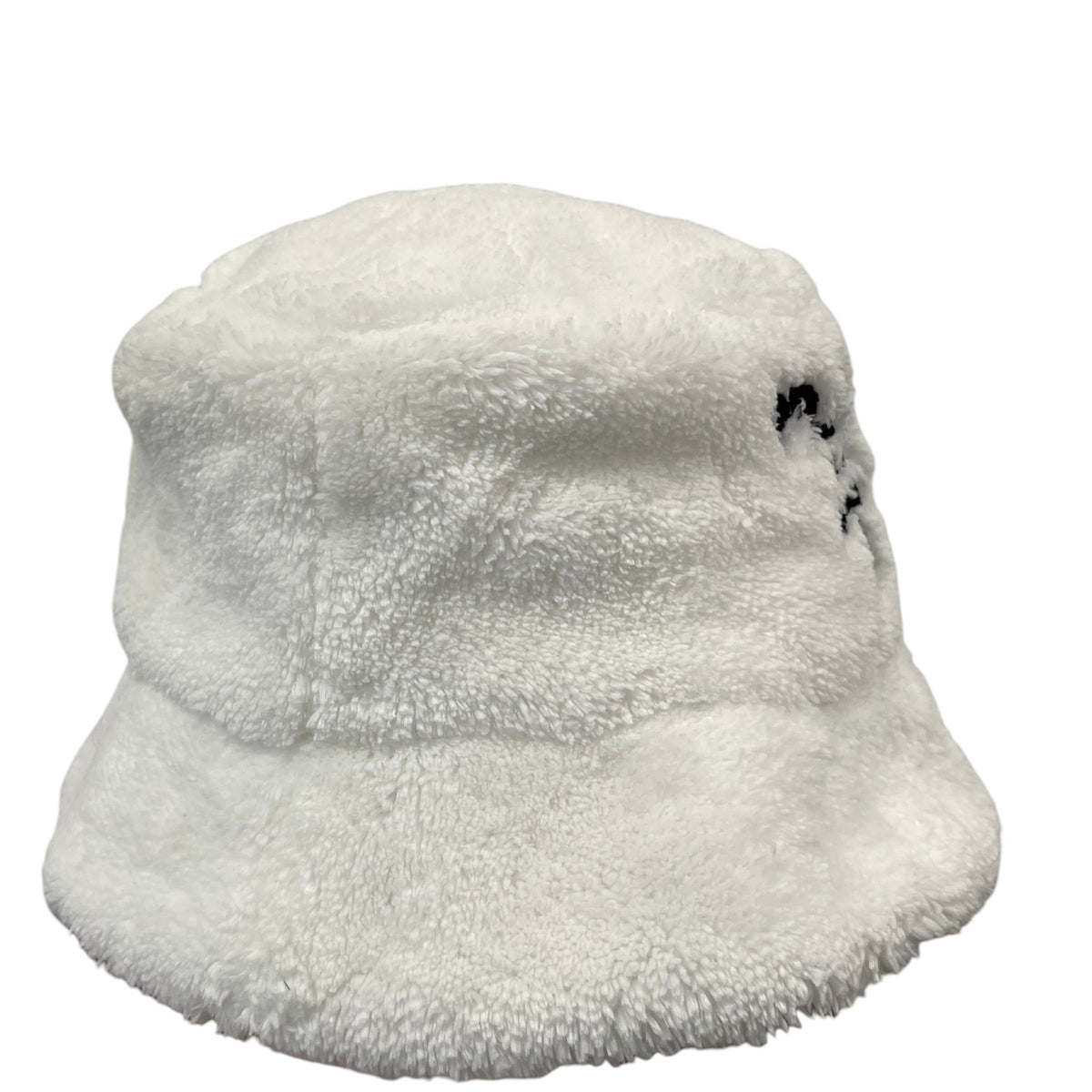 Women's Embroidered Logo Terrycloth Bucket Hat White Size L - Photo 4
