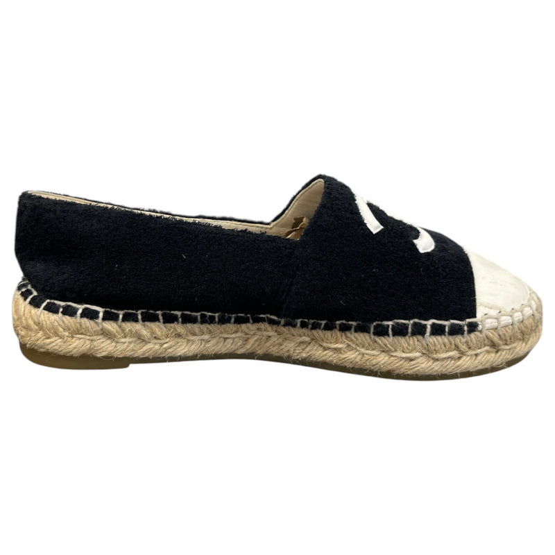 Women's CC Logo Towling Espadrilles Black Size UK 3 / EU 36
