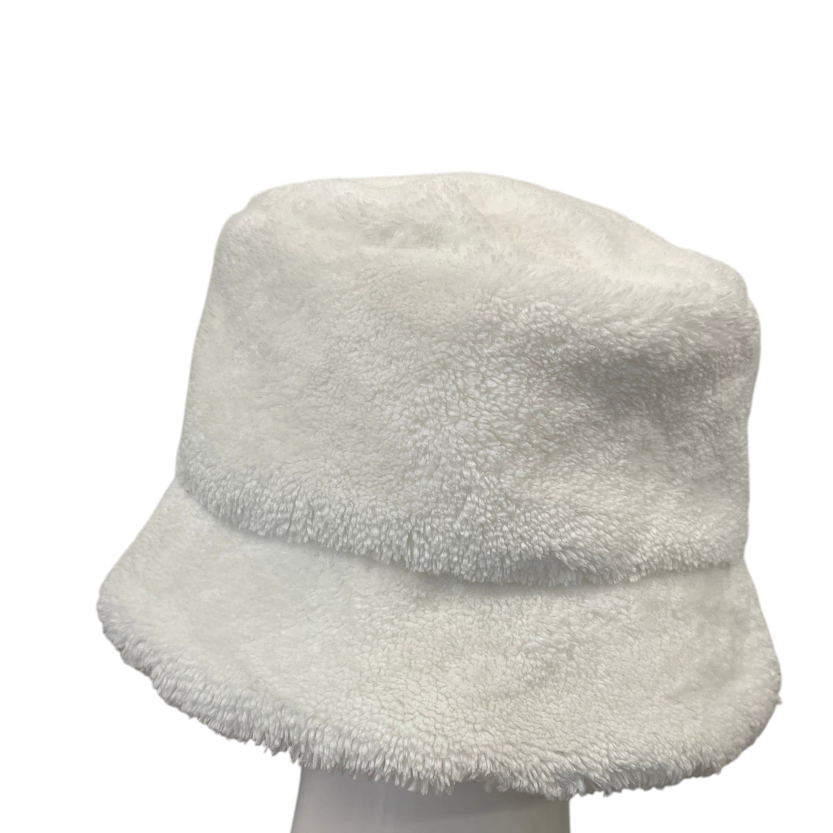 Women's Embroidered Logo Terrycloth Bucket Hat White Size L - Photo 5
