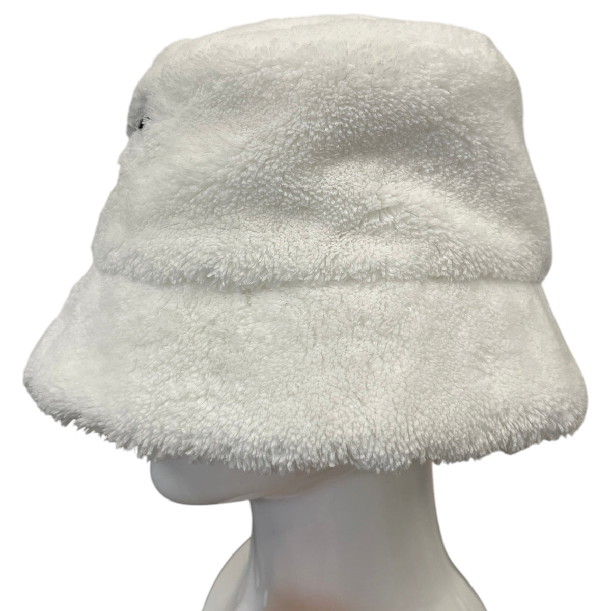Women's Embroidered Logo Terrycloth Bucket Hat White Size L - Photo 6