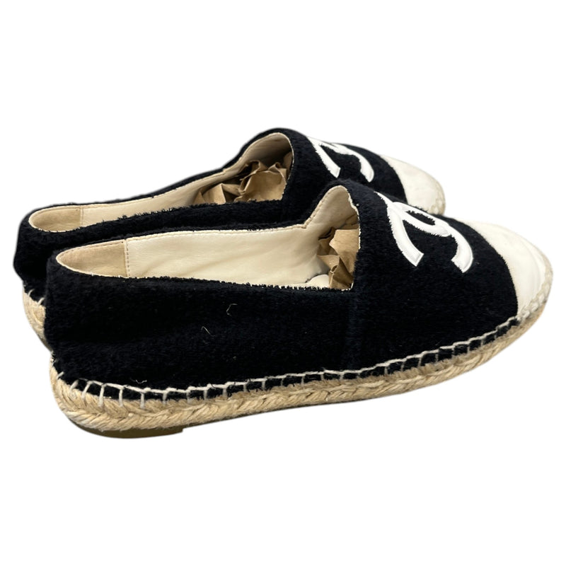 Women's CC Logo Towling Espadrilles Black Size UK 3 / EU 36