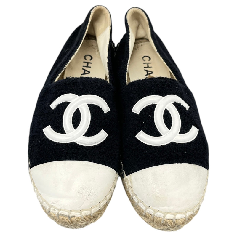 Women's CC Logo Towling Espadrilles Black Size UK 3 / EU 36
