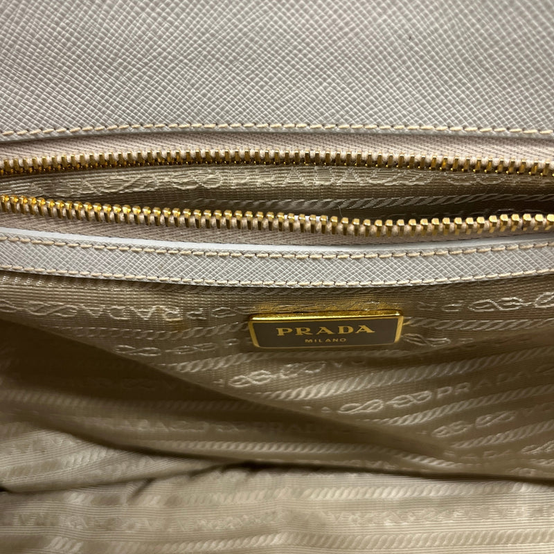 Women's Double Medium Saffiano Galleria Handbag Cream