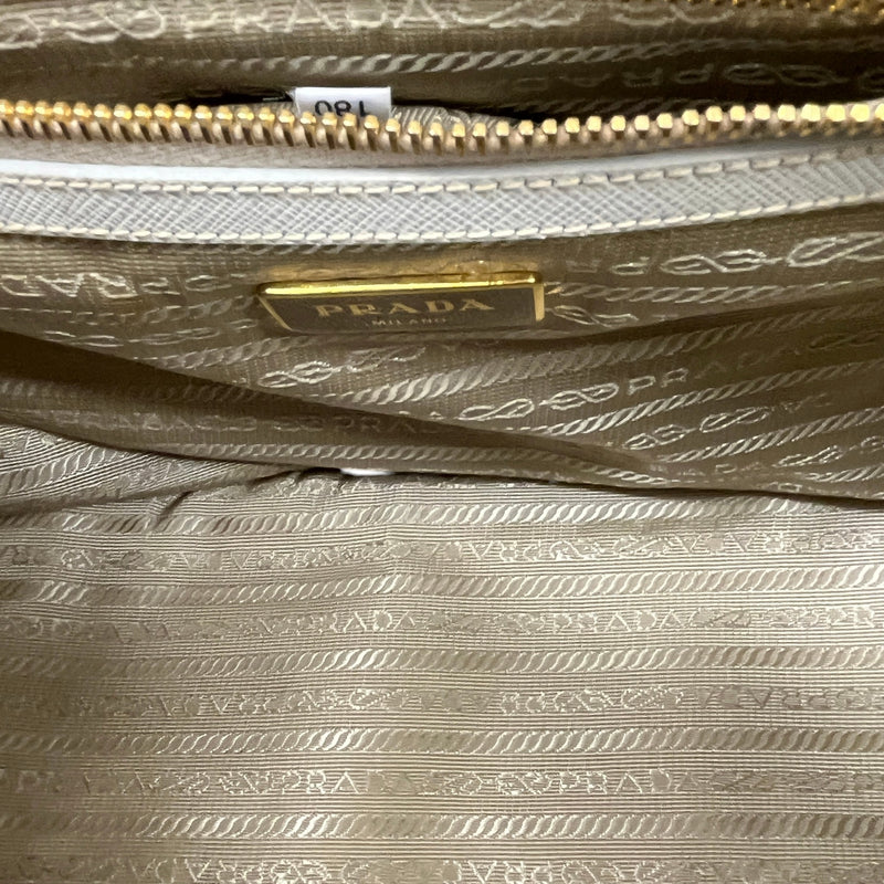 Women's Double Medium Saffiano Galleria Handbag Cream
