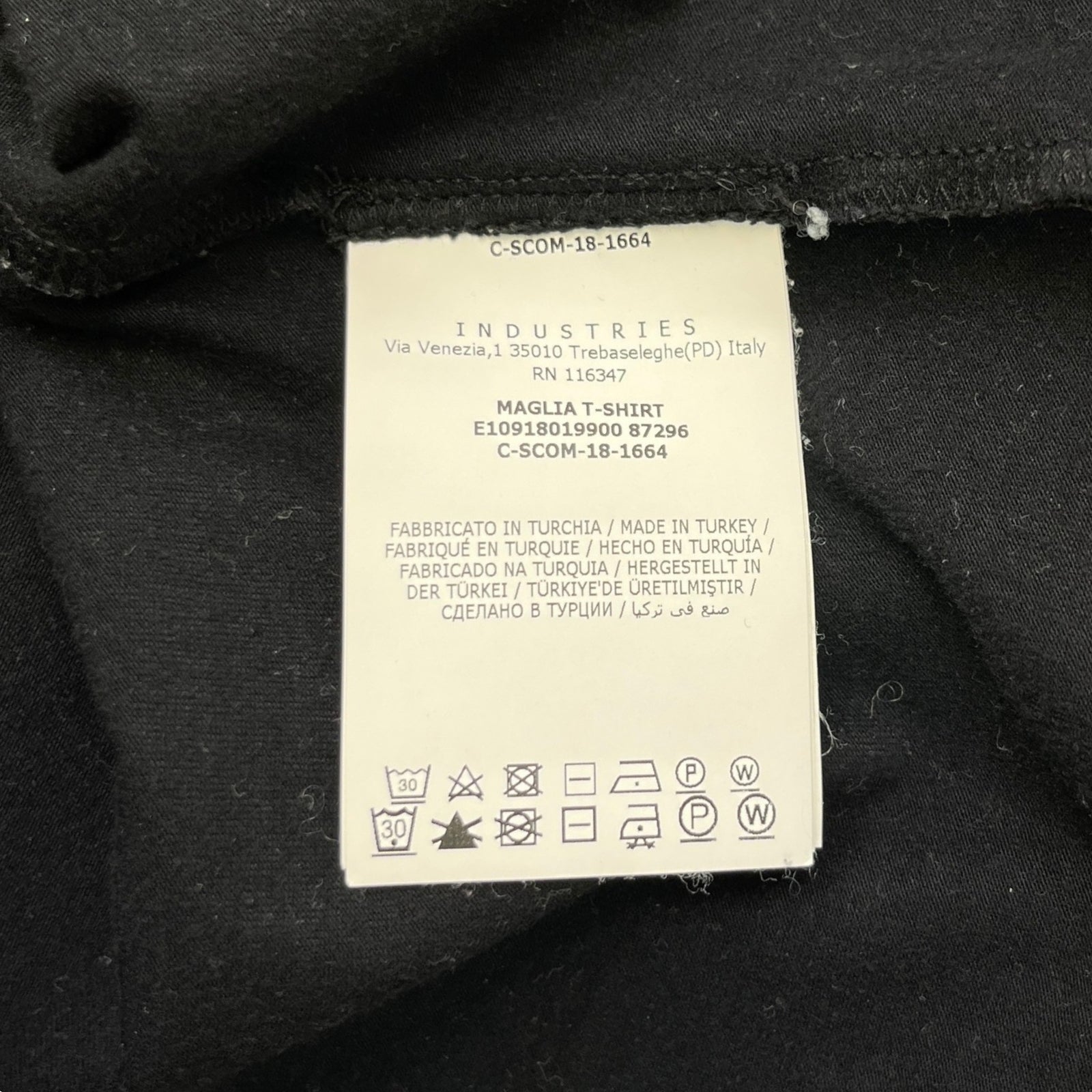 Men's Maglia T-Shirt Black Size M - Photo 8
