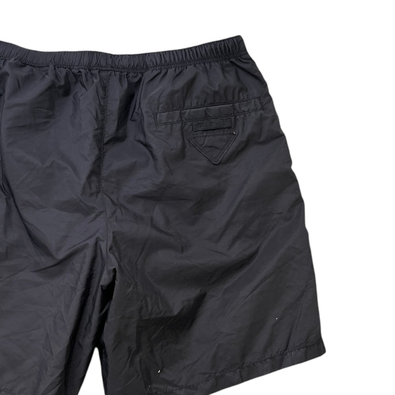 Men's Plaque Pocket Logo Swim Shorts Black Size W32 / IT 48