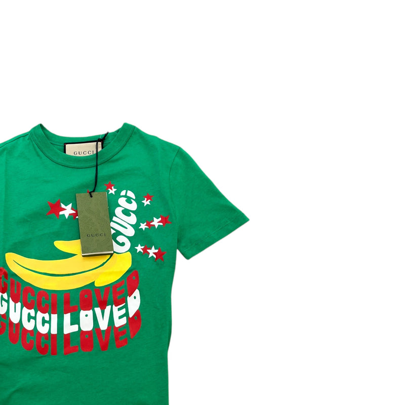 Gucci Women's Loved Print T-Shirt Green Size 6