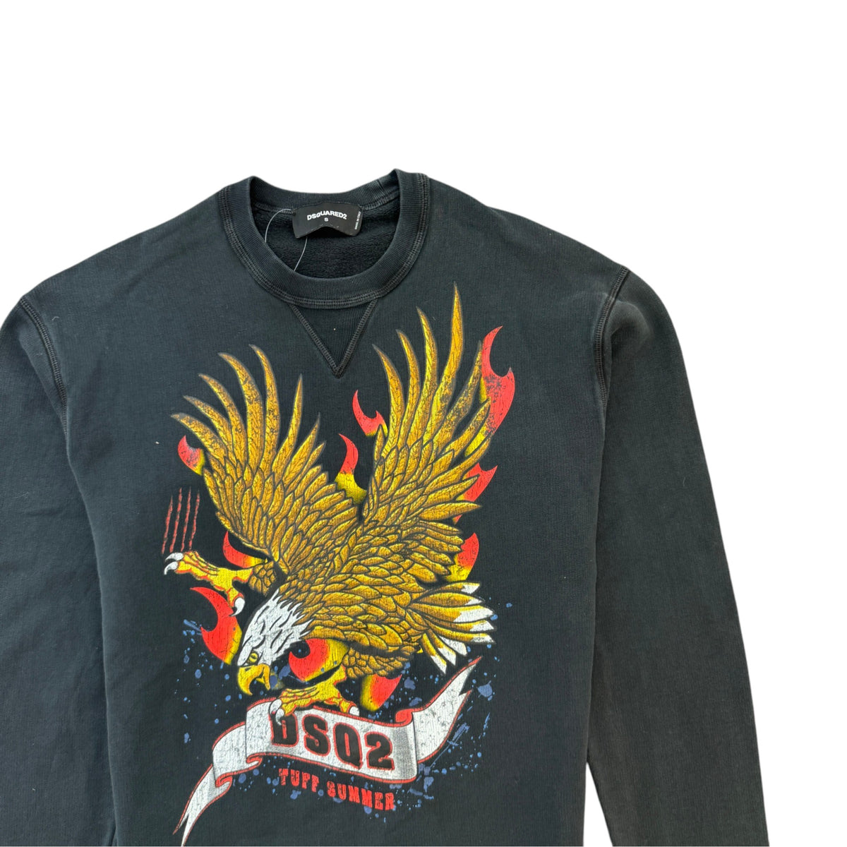Men's Eagle Graphic Sweatshirt Black Size S - Photo 3