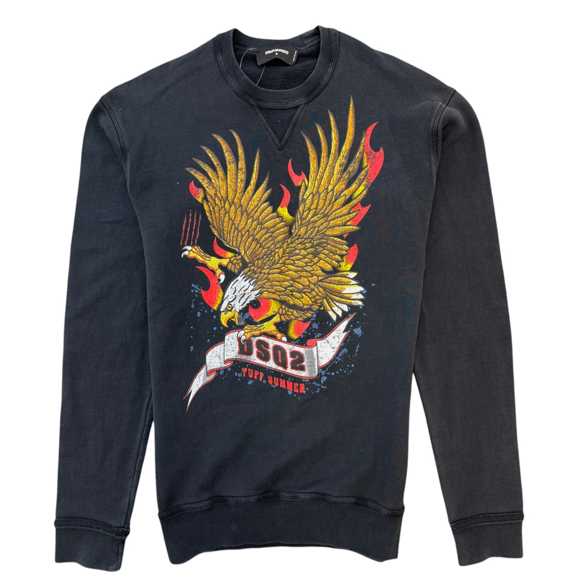 Men's Eagle Graphic Sweatshirt Black Size S - Photo 1