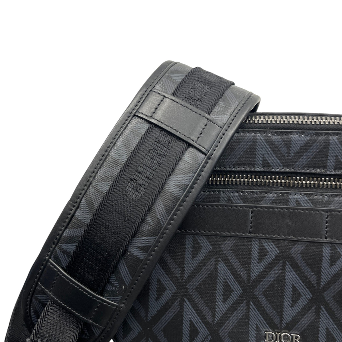 Men's CD Diamond Safari Messenger Bag Black - Photo 13