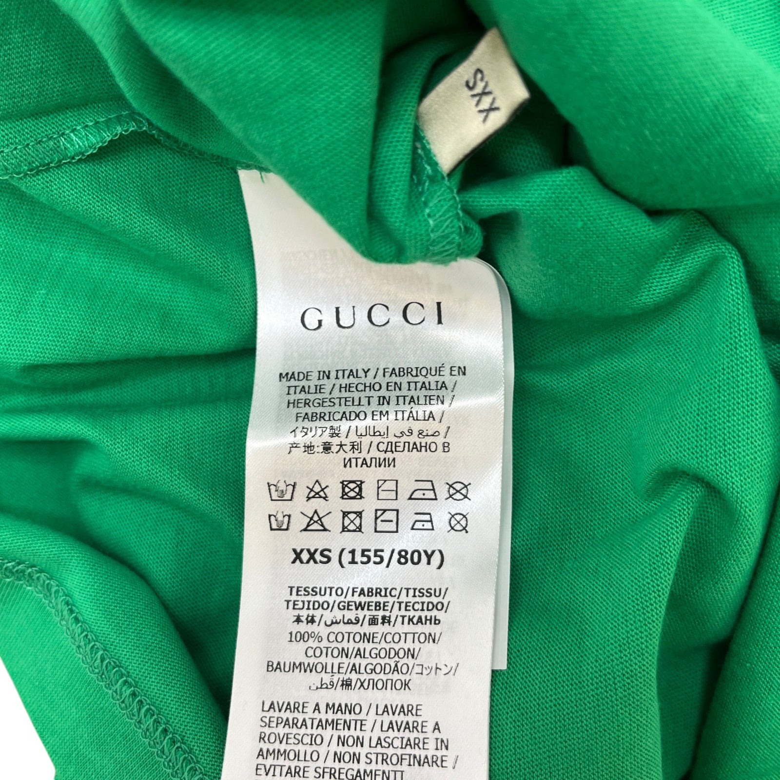 Gucci Women's Loved Print T-Shirt Green Size 6 - Photo 9