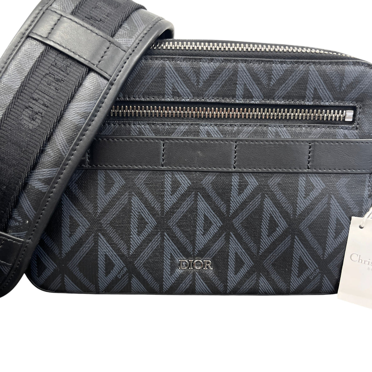 Men's CD Diamond Safari Messenger Bag Black - Photo 12