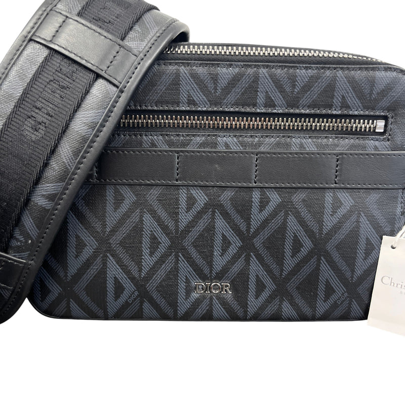 Men's CD Diamond Safari Messenger Bag Black