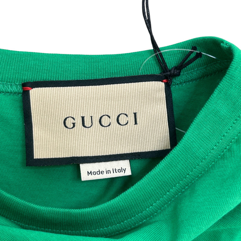 Gucci Women's Loved Print T-Shirt Green Size 6