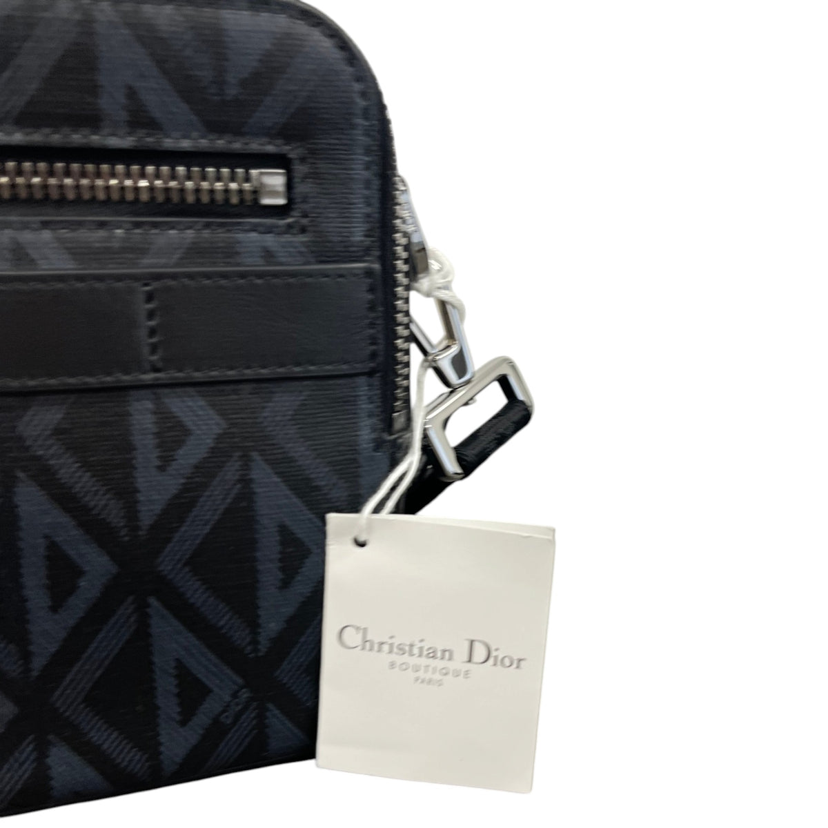 Men's CD Diamond Safari Messenger Bag Black - Photo 8