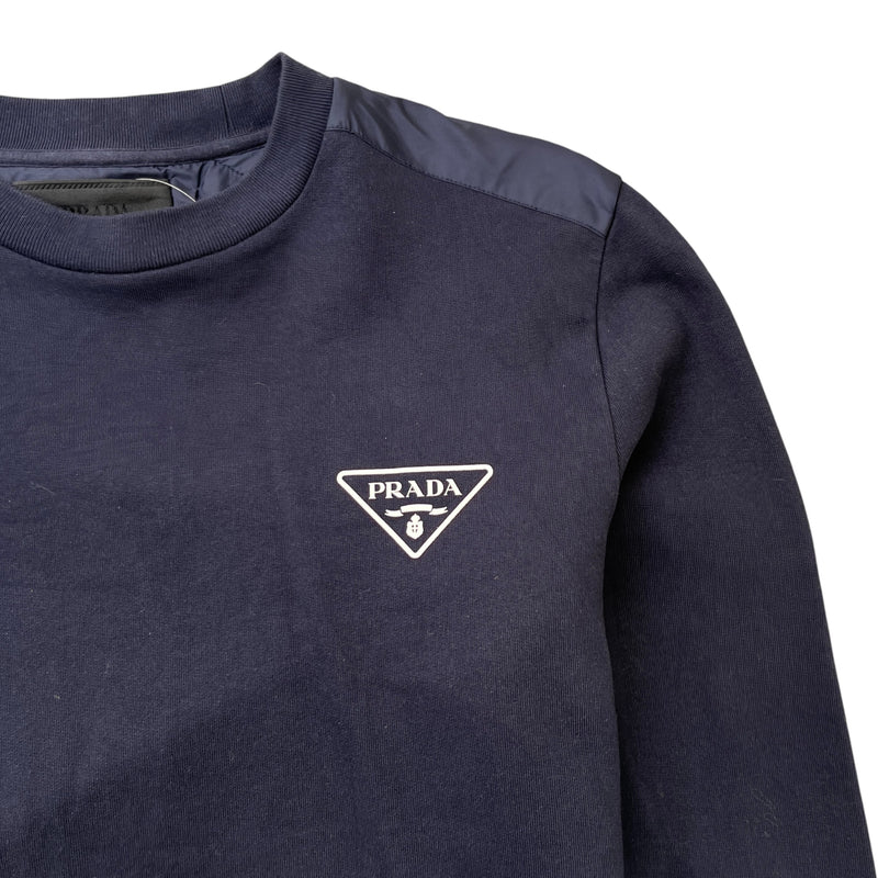 Men's Triangle Logo Sweatshirt Navy Size L