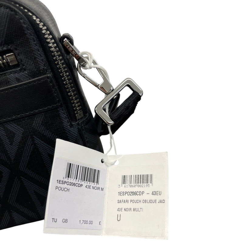 Men's CD Diamond Safari Messenger Bag Black