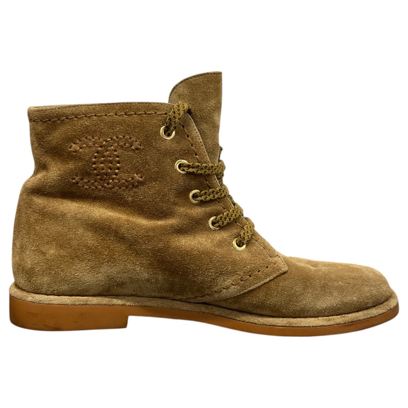 Men's CC Logo Boots Beige Size UK 5.5 / EU 39.5